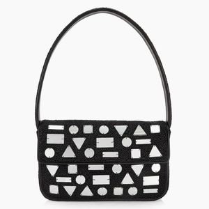 NWT STAUD TOMMY Beaded Shoulder Bag MIRROR MOSAIC-$295